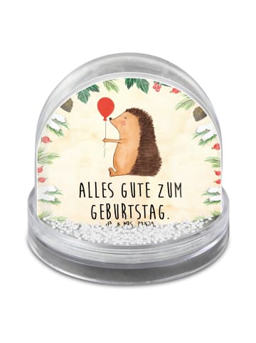 Mr. & Mrs. Panda Schneekugel Igel Luftballon mit Spruch in Naturpapier