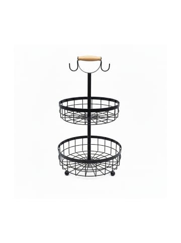 relaxdays Obstkorb Etagere in Schwarz