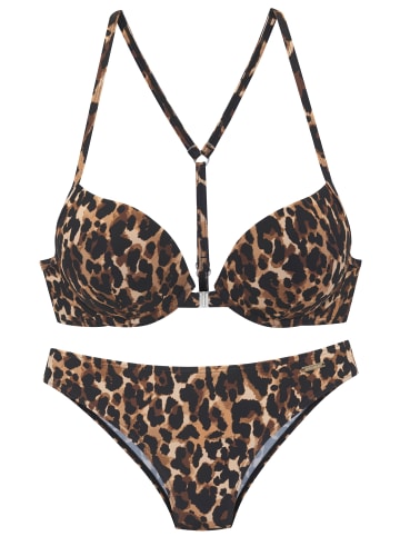 Bruno Banani Push-Up-Bikini in leo bedruckt