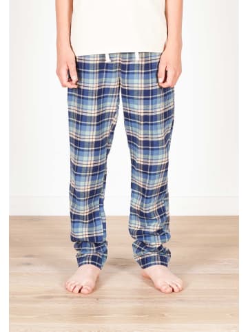 Band of Rascals Pyjama Hose " Flannel Pants " in beige-blue