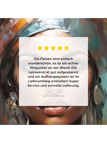 MuchoWow Leinwand bilder Abstraktes Porträt (BxH)