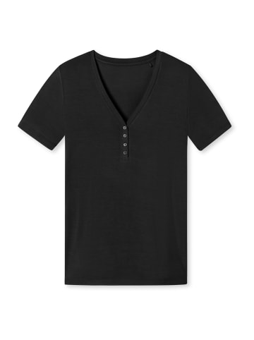 Schiesser T-Shirt Mix+Relax in Schwarz