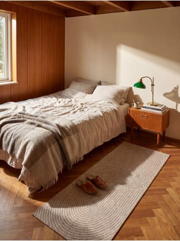 KADIMA DESIGN Teppichläufer Geometrisch flachgewebt pflegeleicht Wohnzimmer Flur in Beige