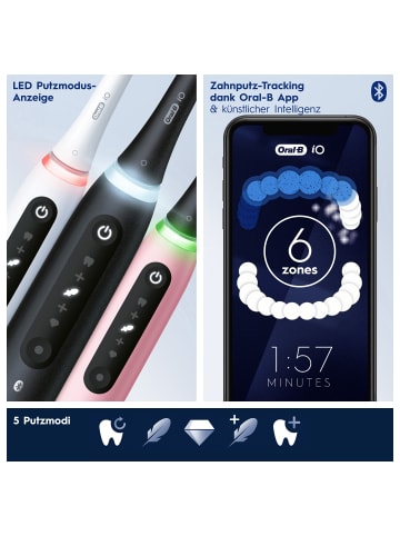 Oral-B Elektr. Zahnbürste "iO5 + Reiseetui" + 12 Aufsteckbürsten "Sanfte Reinigung"