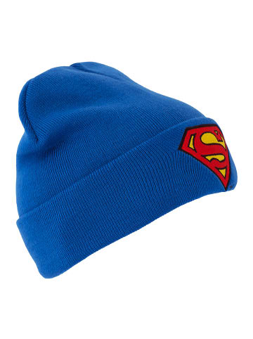 Logoshirt Strickmütze Superman – Logo in blau