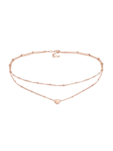 Elli Halskette 925 Sterling Silber Herz in Rosegold