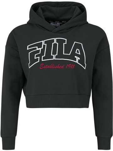 Fila Kinder Sweatshirt "Ludorf Oversized Cropped Graphic Hoodie" in Schwarz