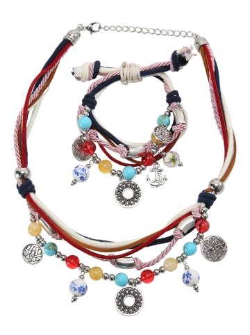 LASCANA Schmuckset in blau-rot-weiß/rot/weiß
