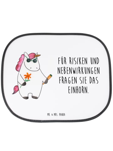 Mr. & Mrs. Panda Sonnenblende Auto Einhorn Woodstock mit Spruch in Weiß
