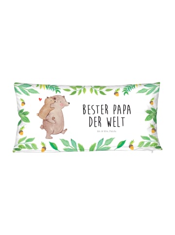 Mr. & Mrs. Panda 80x40 Pärchen Kissen Papa Bär mit Spruch in Weiß