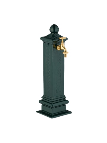 relaxdays Standbrunnen in Dunkelgrün - (B)14 x (H)47 x (T)18,5 cm
