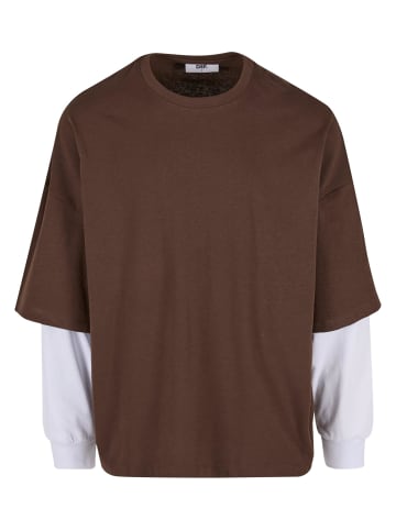 DEF DEF Longsleeves in chocolatebrown/brightwhite