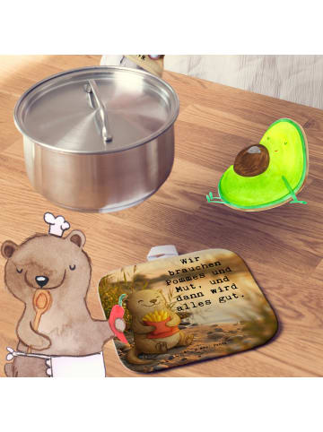 Mr. & Mrs. Panda Potholder Otter Pommes Design mit Spruch in Weiß