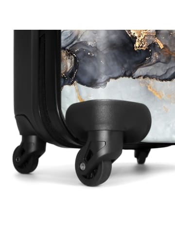 NoBoringSuitCases Suitcase, Koffer, Reisekoffer Abstrakt gold weiß