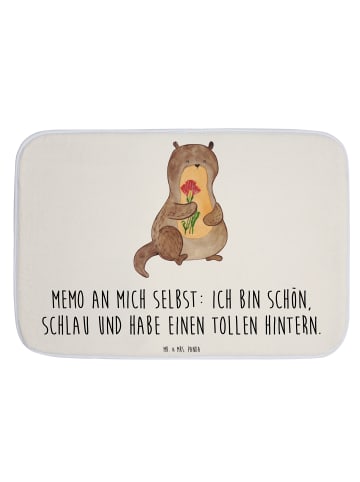 Mr. & Mrs. Panda Badvorleger Otter Blumenstrauß mit Spruch in Weiß