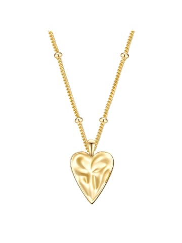 Glanzstücke München Kette Herz aus Sterling Silber in gelbgold