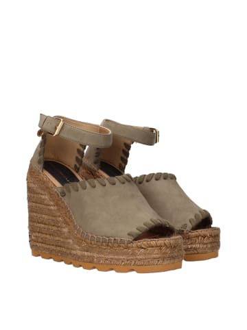 Stella McCartney Grün Leder Keilabsatz Sandalen