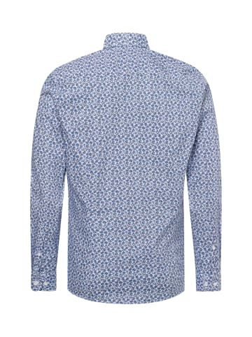 Finshley & Harding Hemd Easy Care in marine weiß