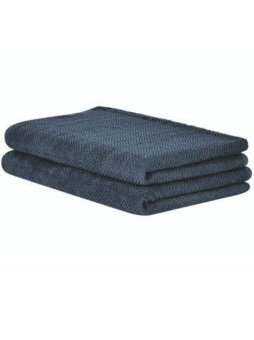 Beliani 2er-Set Handtuch MITIARO in Blau