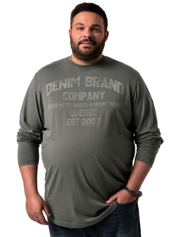 Men Plus Kurzarm T-Shirt in dunkelgrün