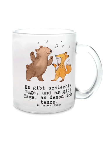 Mr. & Mrs. Panda Teetasse Hase Tanzen mit Spruch in Transparent