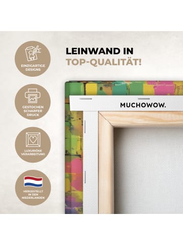 MuchoWow Leinwand bilder Bunte Schimpanse (BxH)