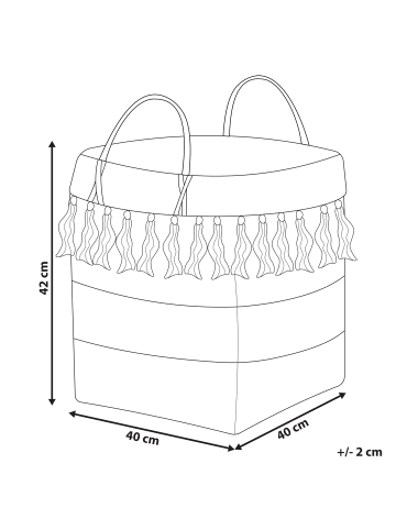Beliani Korb MESUJI in /Weiß/Blau - (W) 40 x (H) 42 x (L) 40 cm