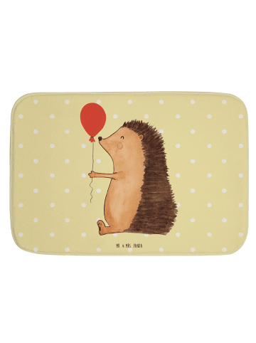 Mr. & Mrs. Panda Badteppich Igel Luftballon ohne Spruch in Gelb Pastell