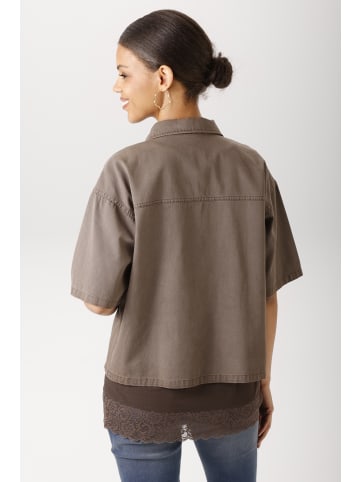 Aniston CASUAL Jeansbluse in braun