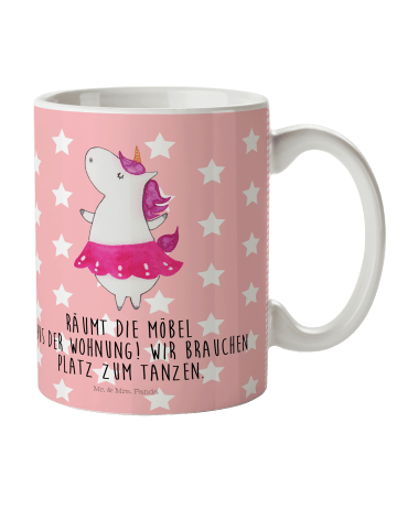 Mr. & Mrs. Panda Kindertasse Einhorn Ballerina mit Spruch in Rot Pastell