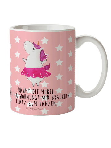 Mr. & Mrs. Panda Plastikbecher Einhorn Ballerina mit Spruch in Rot Pastell