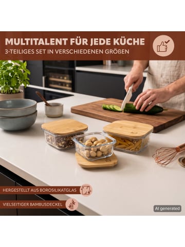 eluno Glas Aufbewahrungsdosen