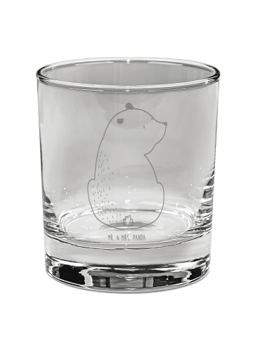 Mr. & Mrs. Panda Whiskyglas Bär Schulterblick ohne Spruch in Transparent
