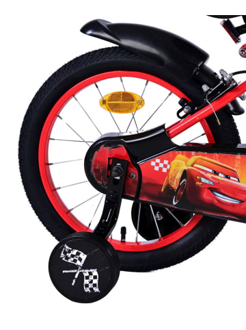Volare Kinderfahrrad Disney Cars 16 Zoll, ohne Rücktrittbremse in rot