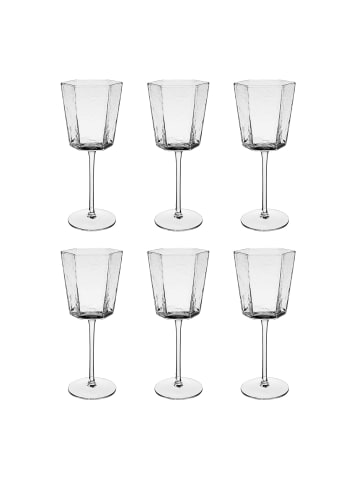 Butlers 6x Weinglas 380ml CUBES in Transparent
