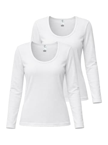 Haasis Bodywear 2er-Set: 1/1 Arm Shirt in weiß
