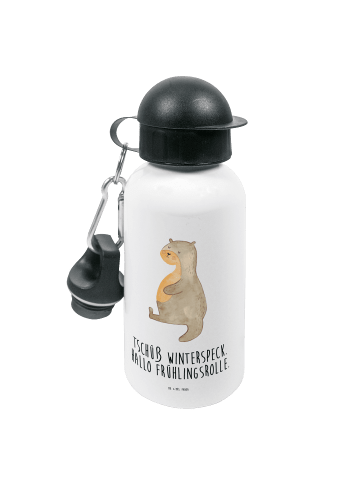 Mr. & Mrs. Panda Kindertrinkflasche Otter Bauch mit Spruch in Weiß