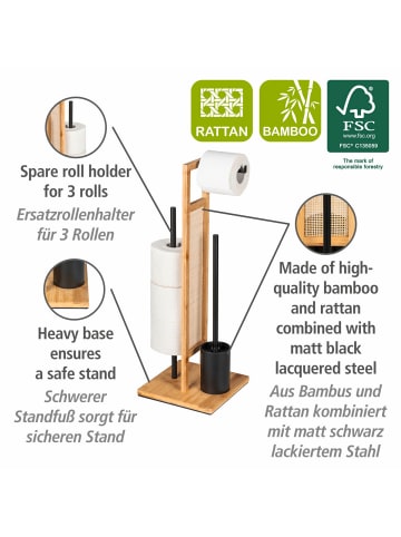 Wenko Stand WC-Garnitur Rivalta Allegre, Stand WC-Garnitur Mod. Rivalta Allegre in Natur