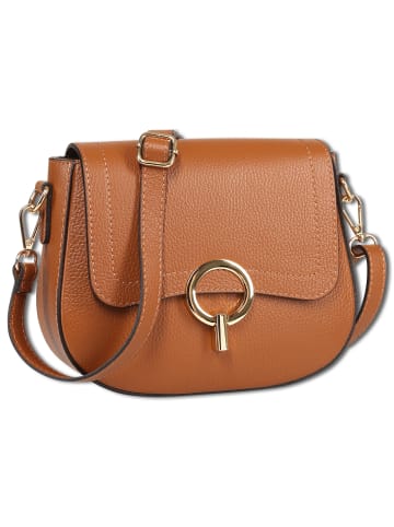 Toscanto Leder Umhängetasche Toscanto Tasche hellbraun ca. 23cm