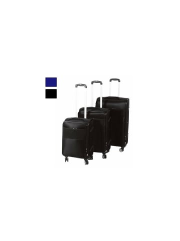 COFI 1453 Reisekoffer Weichgepäck 3-er Set schwarz in Schwarz