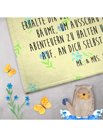 Mr. & Mrs. Panda Handtuch Klein Hase Blume mit Spruch in Blumig