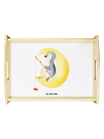Mr. & Mrs. Panda Tablett Pinguin Mond ohne Spruch in Weiß