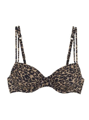 Vivance Bügel-Bikini-Top in schwarz nougat bedruckt