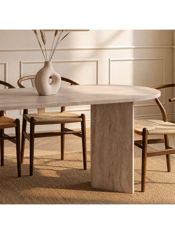 CALICOSY Esstisch SABLE in Travertin - (W)180  x (H)75  x (L)89,5 cm