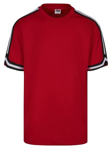 Urban Classics Urban Classics Herren Oversized Stripes Mesh Tee in cityred
