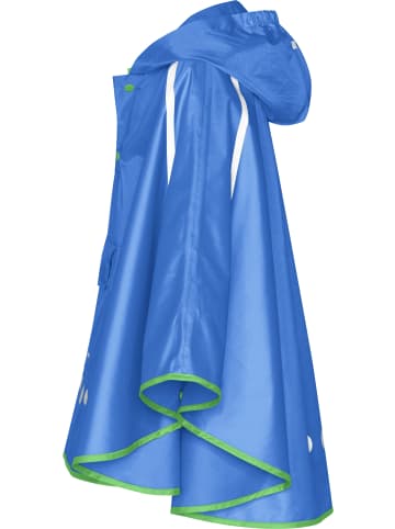 Playshoes Kinder Regenjacke "Regenponcho faltbar" in Blau