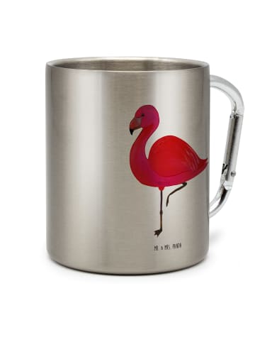 Mr. & Mrs. Panda Kaffeetasse Flamingo Classic ohne Spruch in Silber