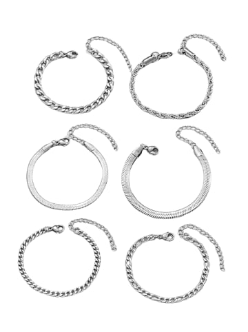 ENGELSINN Armband-Set Armketten 6-teilig in Silber