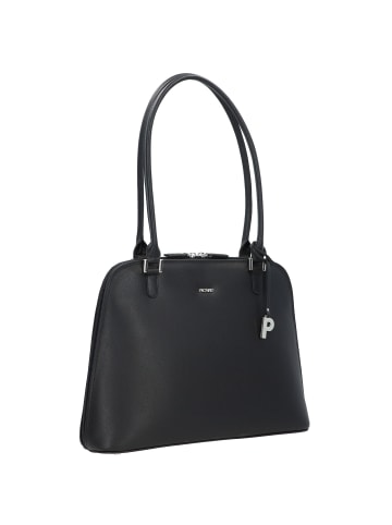 PICARD Berlin Schultertasche Leder 37 cm in schwarz