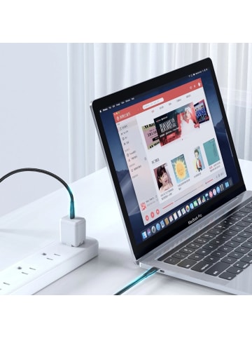 COFI 1453 USB Type-C zu USB Type-C 2 M, 60W Schnelllade- und Datenkabel in Schwarz